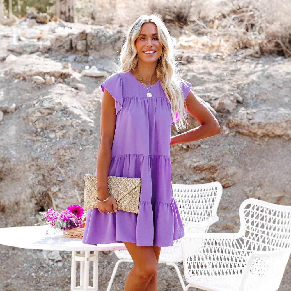 Robe mini à volants pour dames Chic und Stil