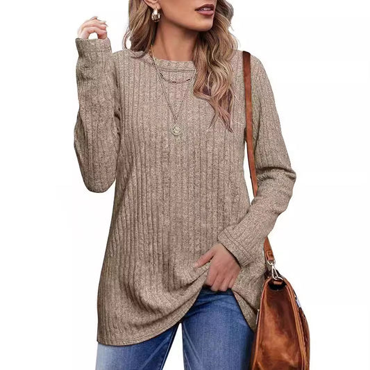 Chemise à manches longues décontractée pour femmes avec structure côtelée Chic und Stil