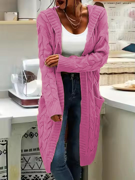 Veste en grosse maille pour dames avec des motifs en relief de haute qualité et des poches pratiques Chic und Stil
