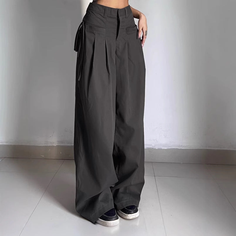 Wide pleated pants for women with side pockets and elegant waist Chic and Style