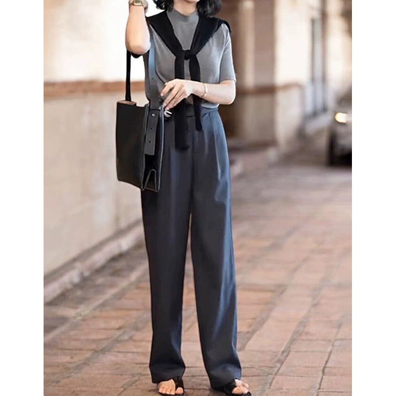 Pantalons larges à taille haute pour femmes Chic und Stil