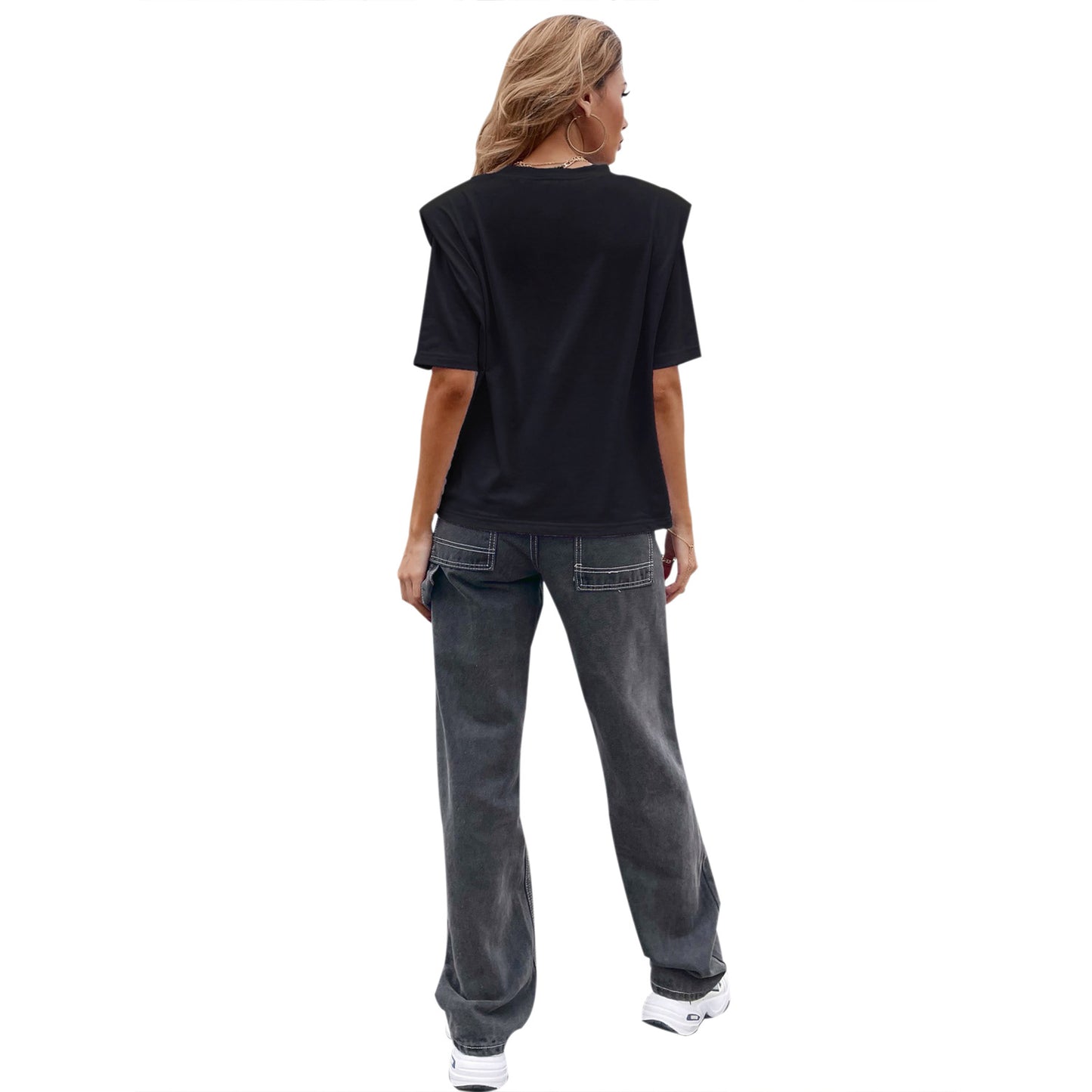 T-shirt surdimensionné pour femmes avec impression colorée de papillons et inscription inspirante Chic und Stil