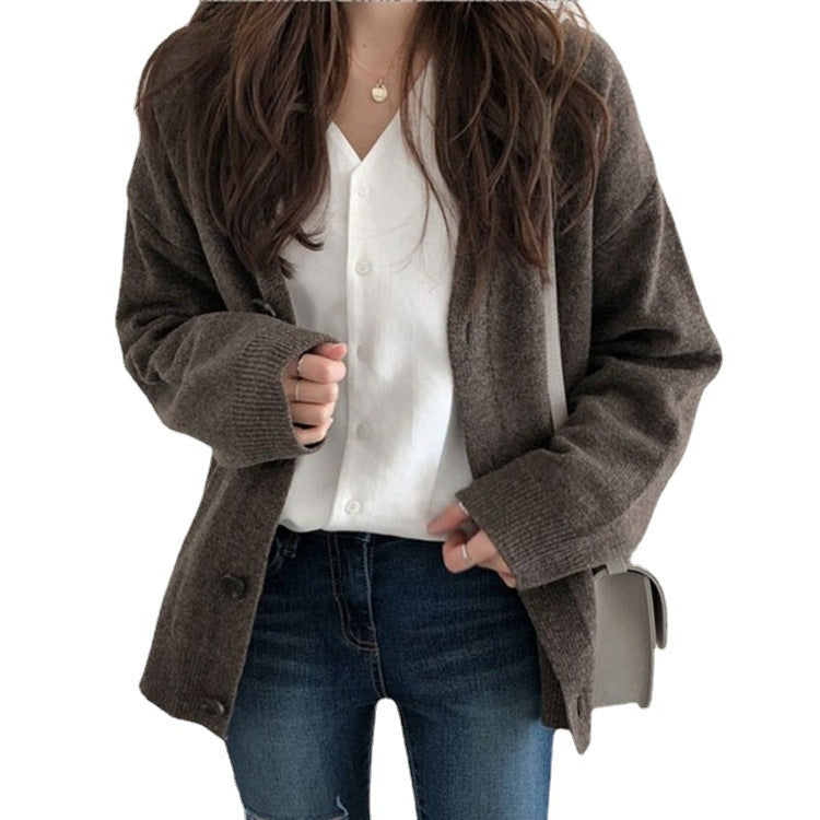 Cardigan à motifs pour femmes avec détails de boutons Chic und Stil