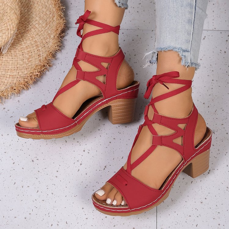 Sandales élégantes pour dames à plateforme avec sangle réglable et semelle intérieure confortable Chic und Stil