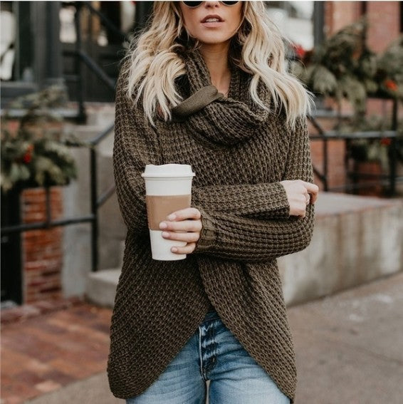 Veste en tricot pour femmes avec fermeture asymétrique et col confortable Chic und Stil