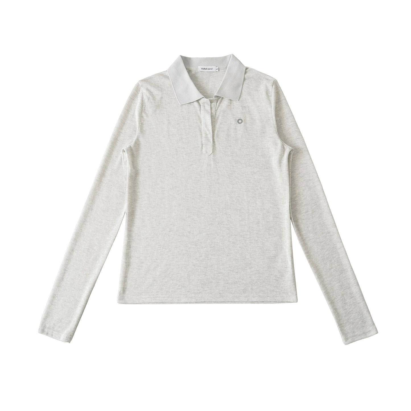 Chemise polo à manches longues pour femmes avec un col moderne et un mélange de matériaux de haute qualité Chic und Stil
