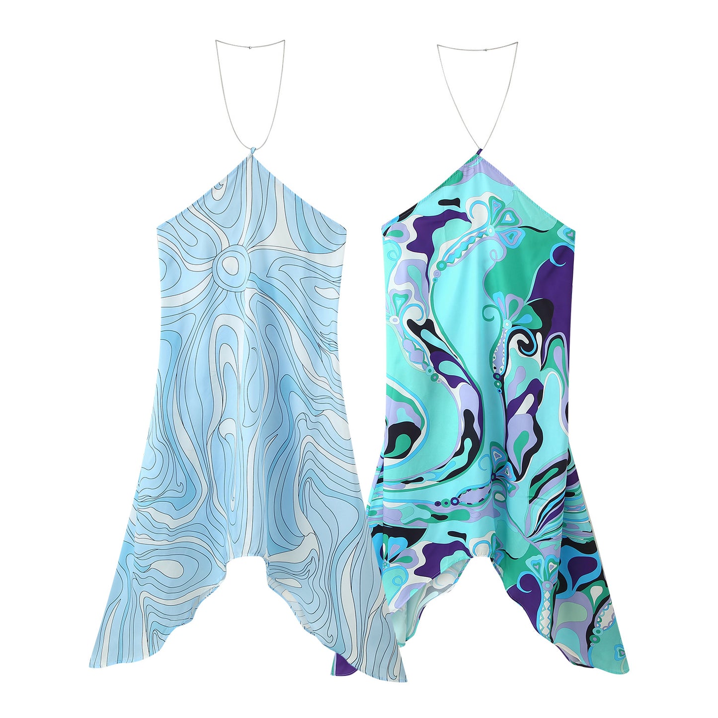 Robe maxi pour femmes avec une coupe asymétrique élégante et des motifs floraux Chic und Stil