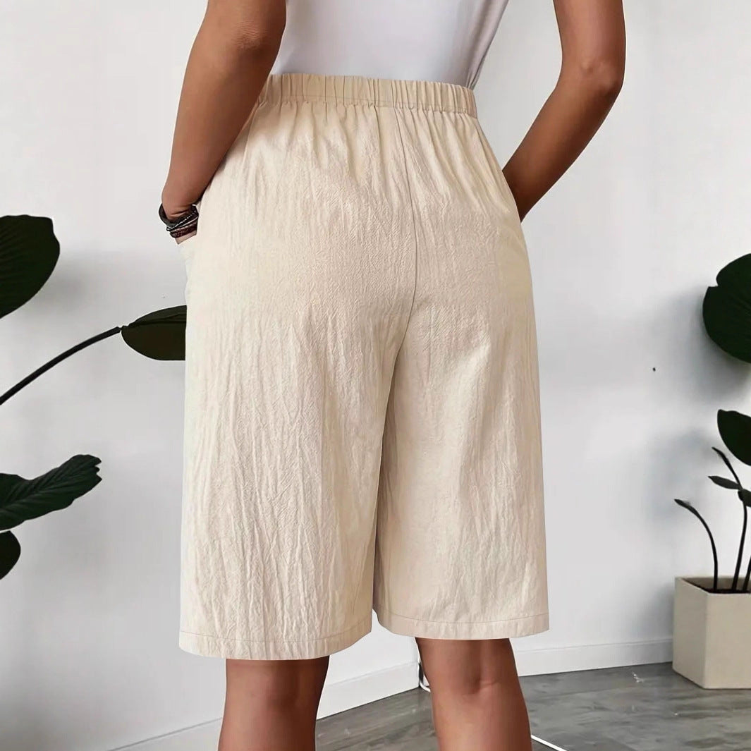 Jupe portefeuille mi-longue pour femmes avec taille élastique et poches pratiques Chic und Stil