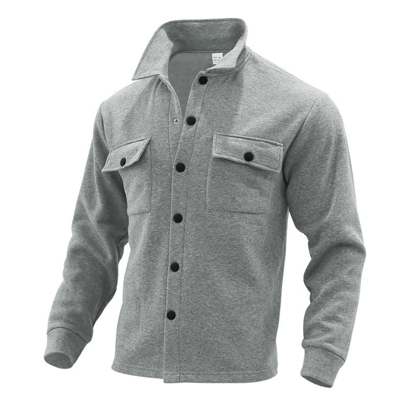 Veste en flanelle robuste pour hommes avec poches poitrine pratiques et col montant moderne Chic und Stil