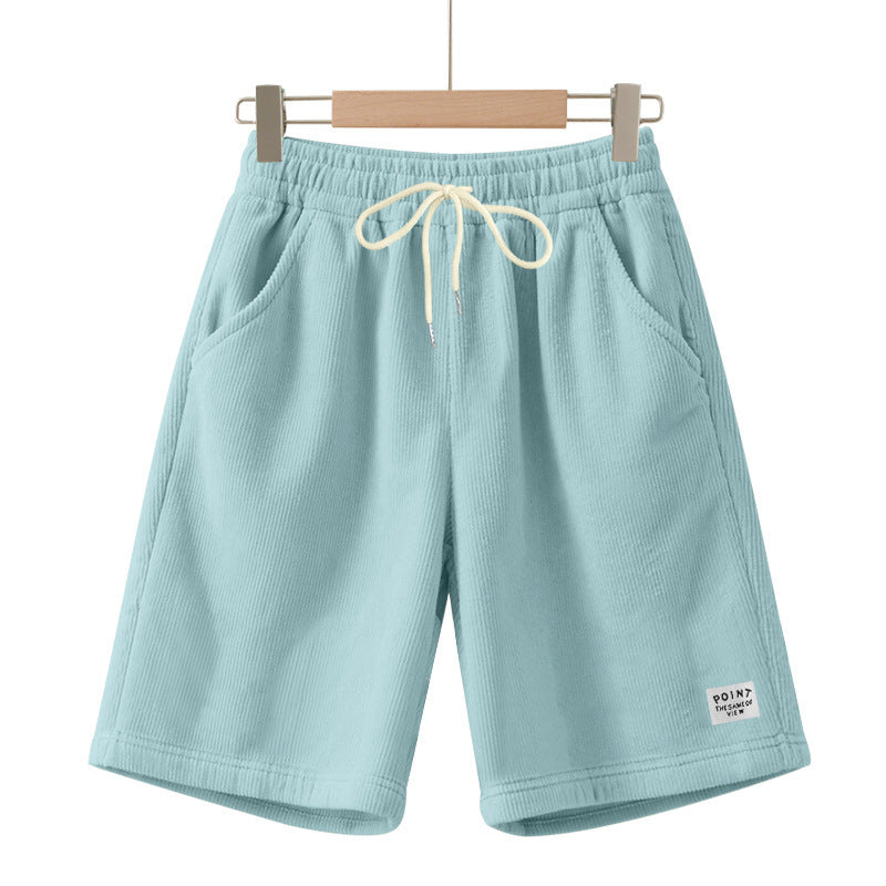 Shorts décontractés pour hommes en tissu côtelé léger avec taille ajustable Chic und Stil