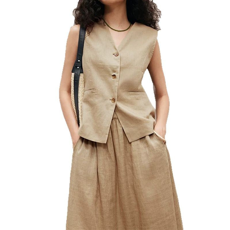 Veste sans manches ajustée pour femmes Chic und Stil