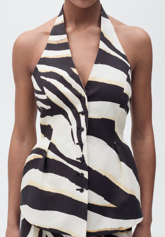 Chic and Style zebra print wide pants for women