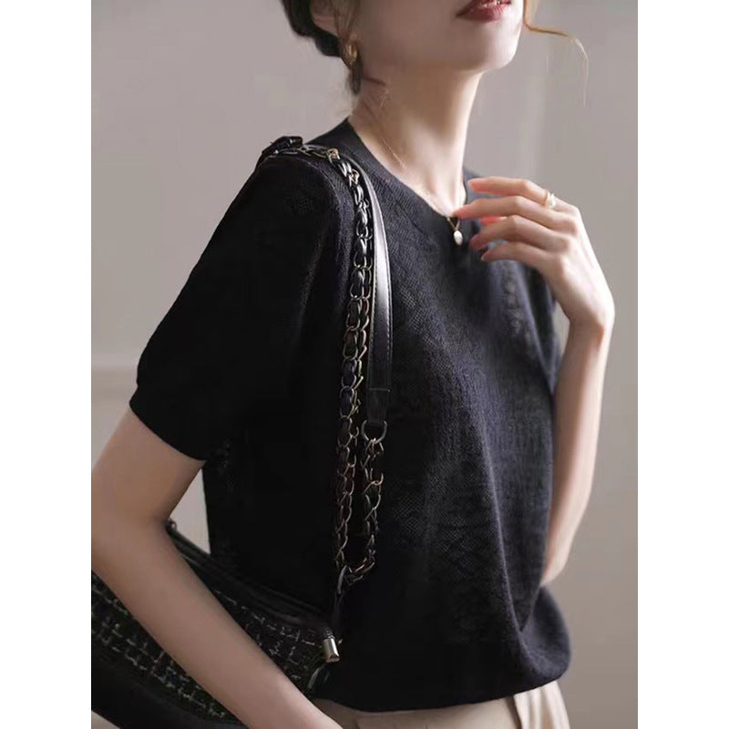 Haut court en tricot décontracté pour femmes Chic und Stil