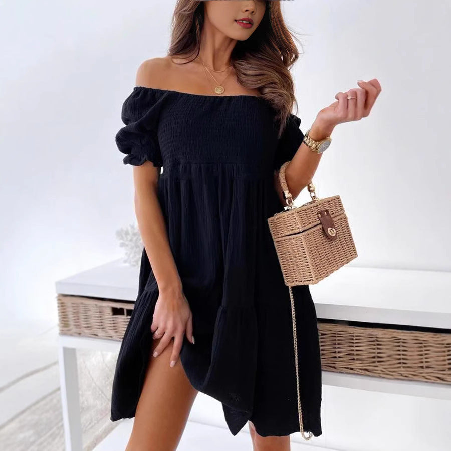 Robe smock à manches bouffantes pour femmes Chic und Stil