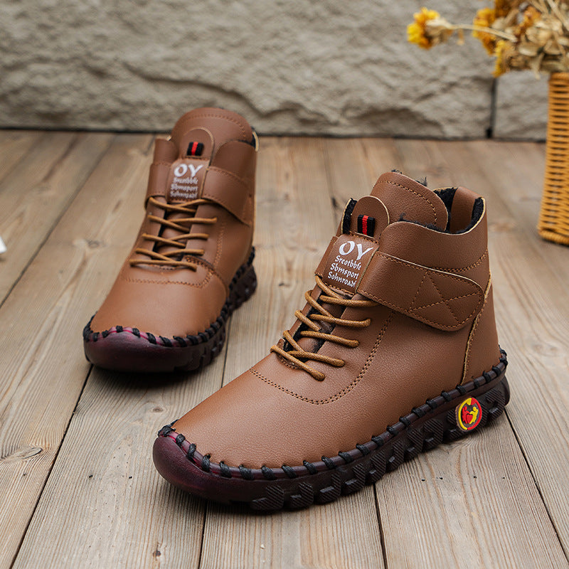 Bottes d'hiver pour femmes avec fermeture velcro réglable et profil robuste Chic und Stil