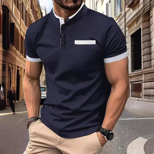 Chemise de loisirs à manches courtes pour hommes avec patte de boutonnage Chic und Stil