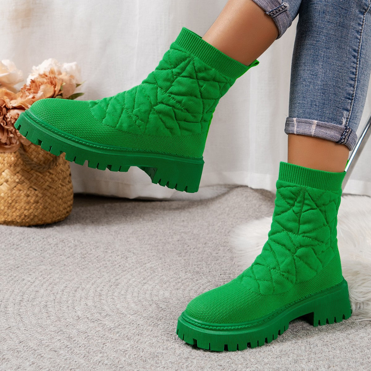 Bottes tendance pour femmes avec dessus texturé et semelle profilée antidérapante Chic und Stil