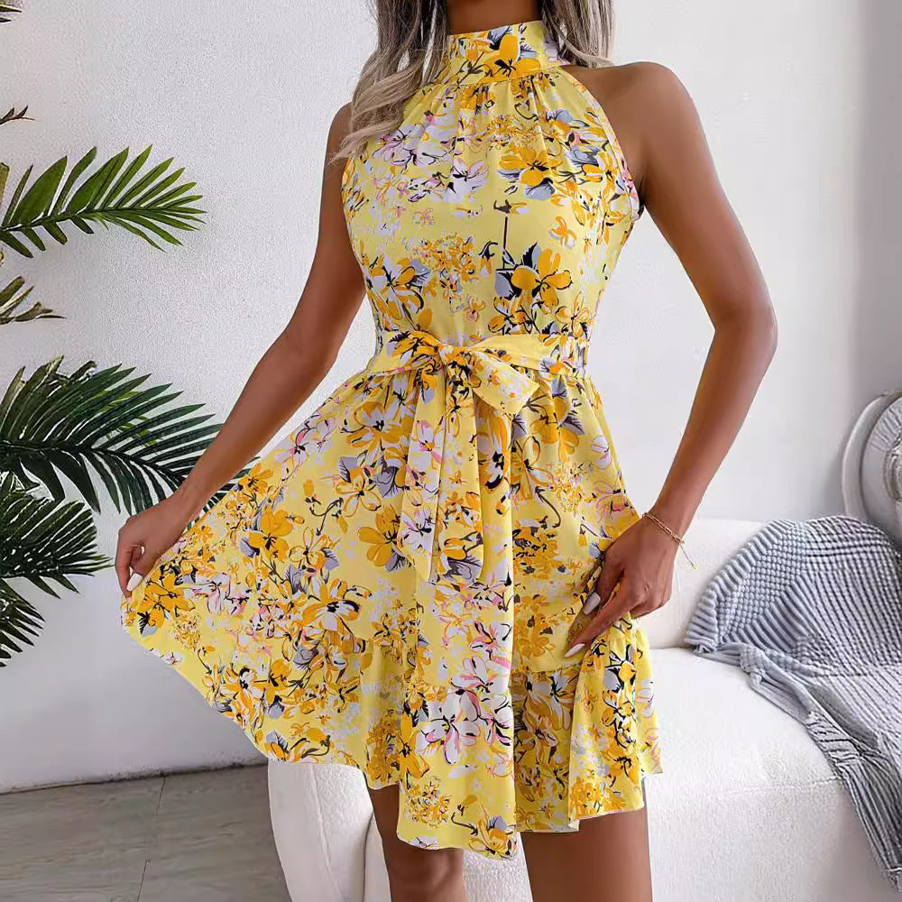 Robe Mini Détachable Floral à Bretelles Chic und Stil