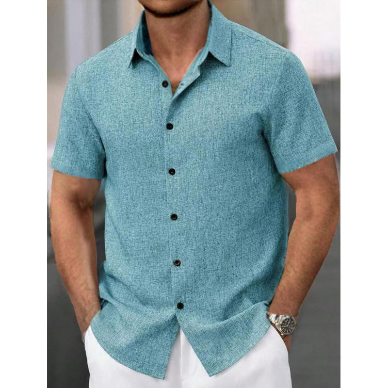 Chemise à manches courtes pour hommes en tissu texturé Chic und Stil