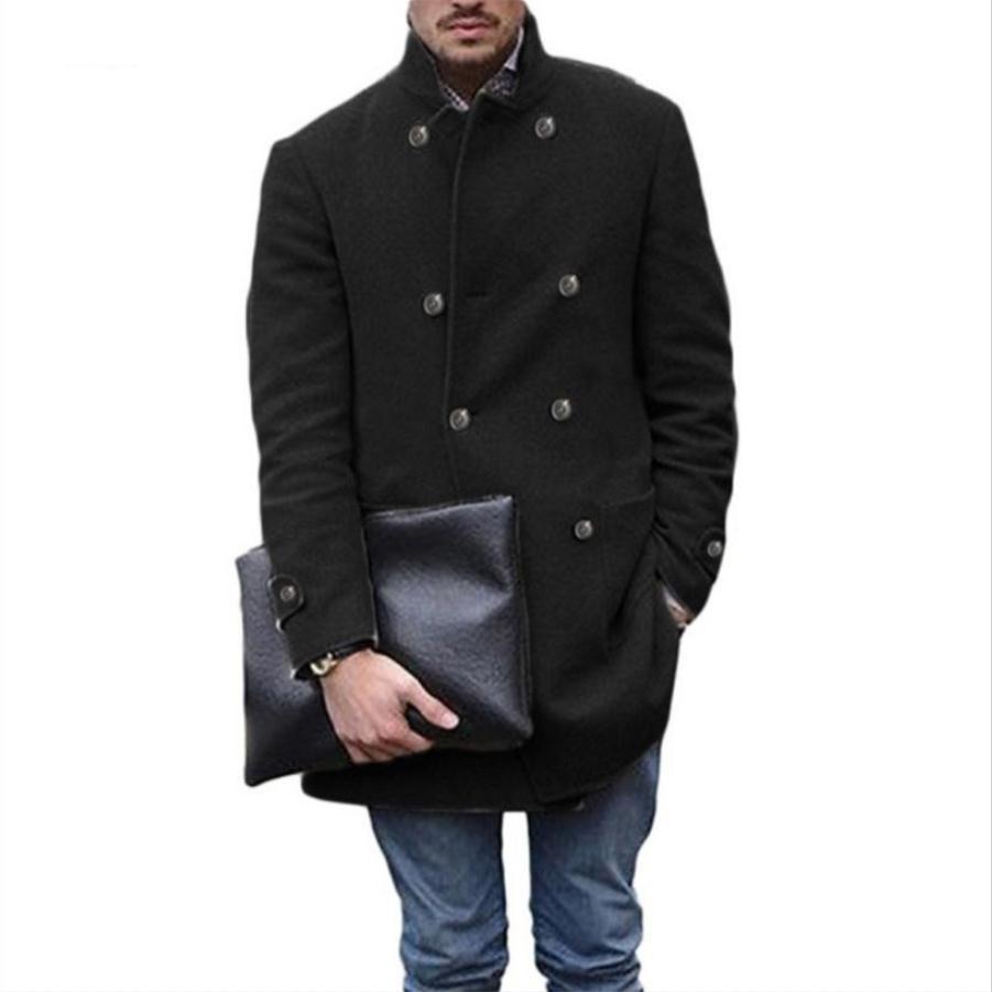 Elegant wool duffle coat for men with double-breasted buttons and practical pockets Chic and Style