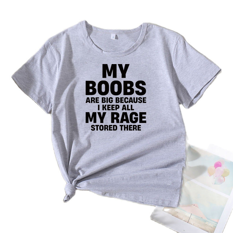 Damen Auffälliges Statement Grafik T-Shirt Chic und Stil