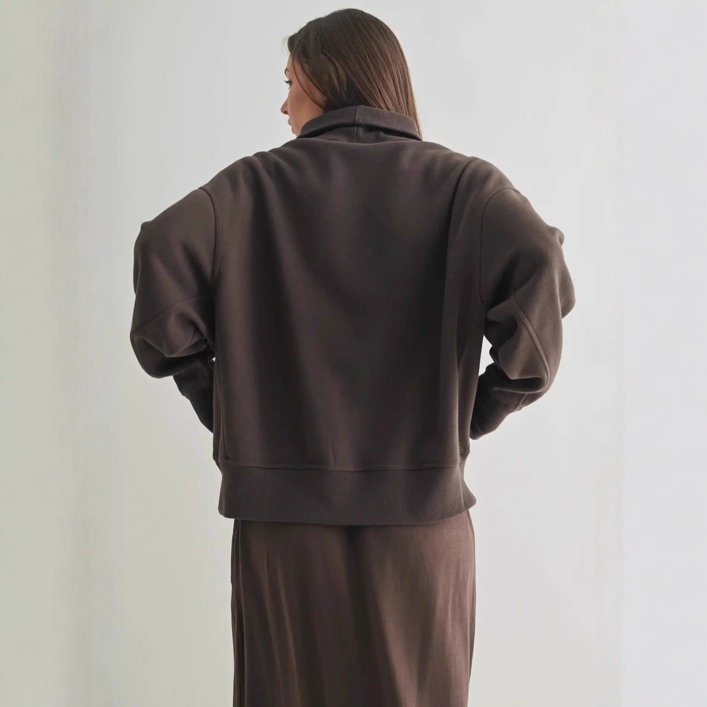 Pull oversized pour femmes avec col montant et coupe décontractée Chic und Stil