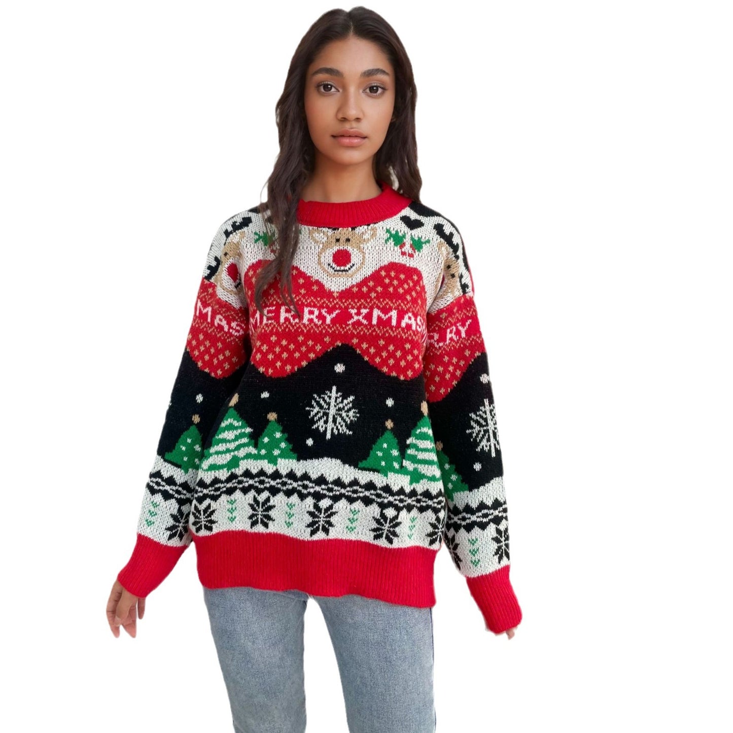 Pull de Noël pour femmes avec des motifs festifs et une coupe confortable Chic und Stil