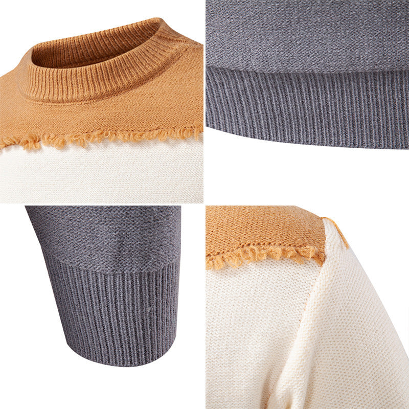 Pull homme à la mode avec un design unique à franges Chic und Stil