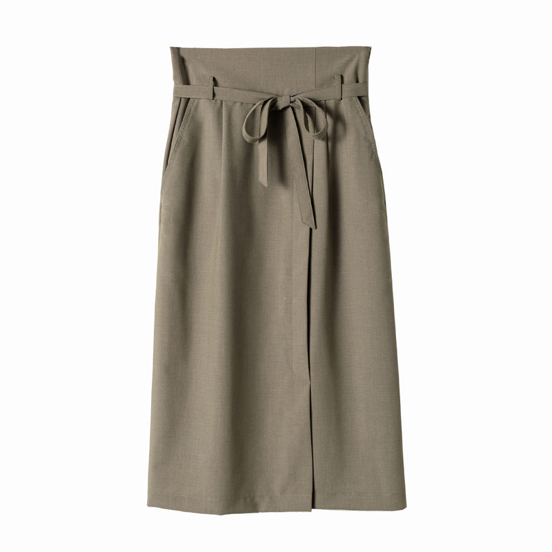Pantalons femme taille haute ajustés avec détail ceinturé Chic und Stil