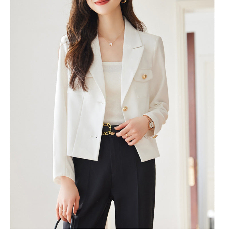 Blazer ajusté pour femmes avec design de poche unique Chic und Stil