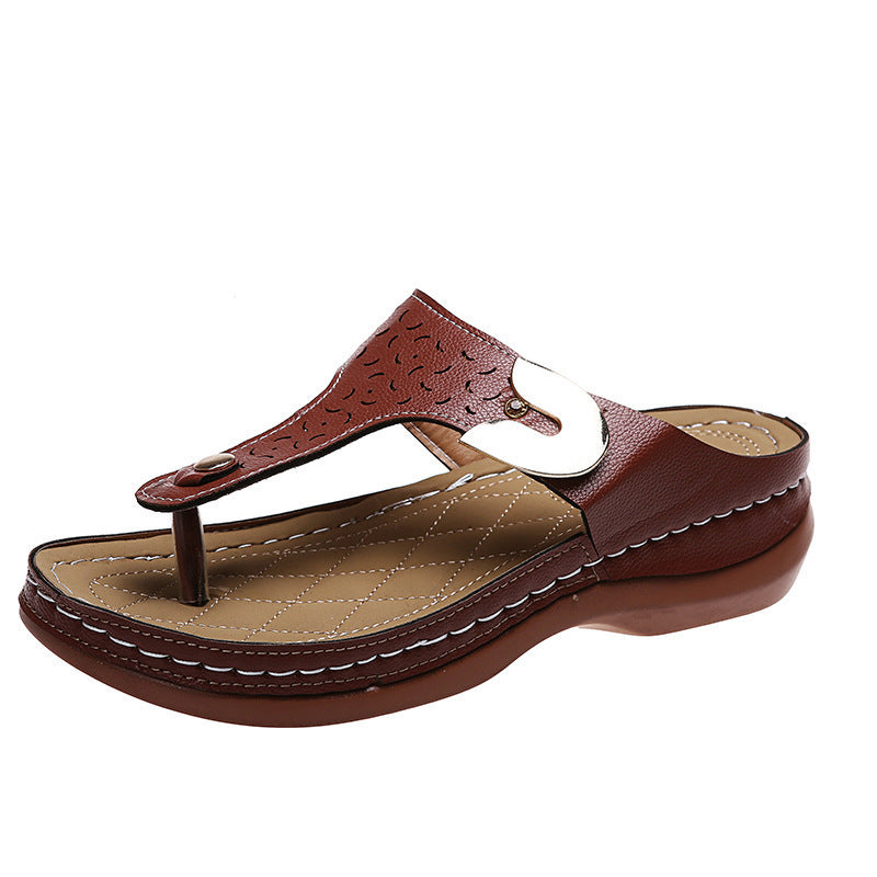 Sandales à lanières confortables pour femmes avec design de sangle à la mode Chic und Stil