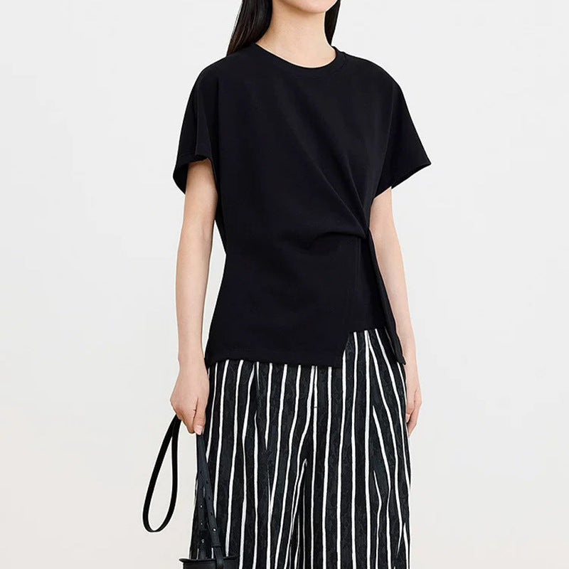 Haut décontracté à nouer à l'avant pour femmes Chic und Stil