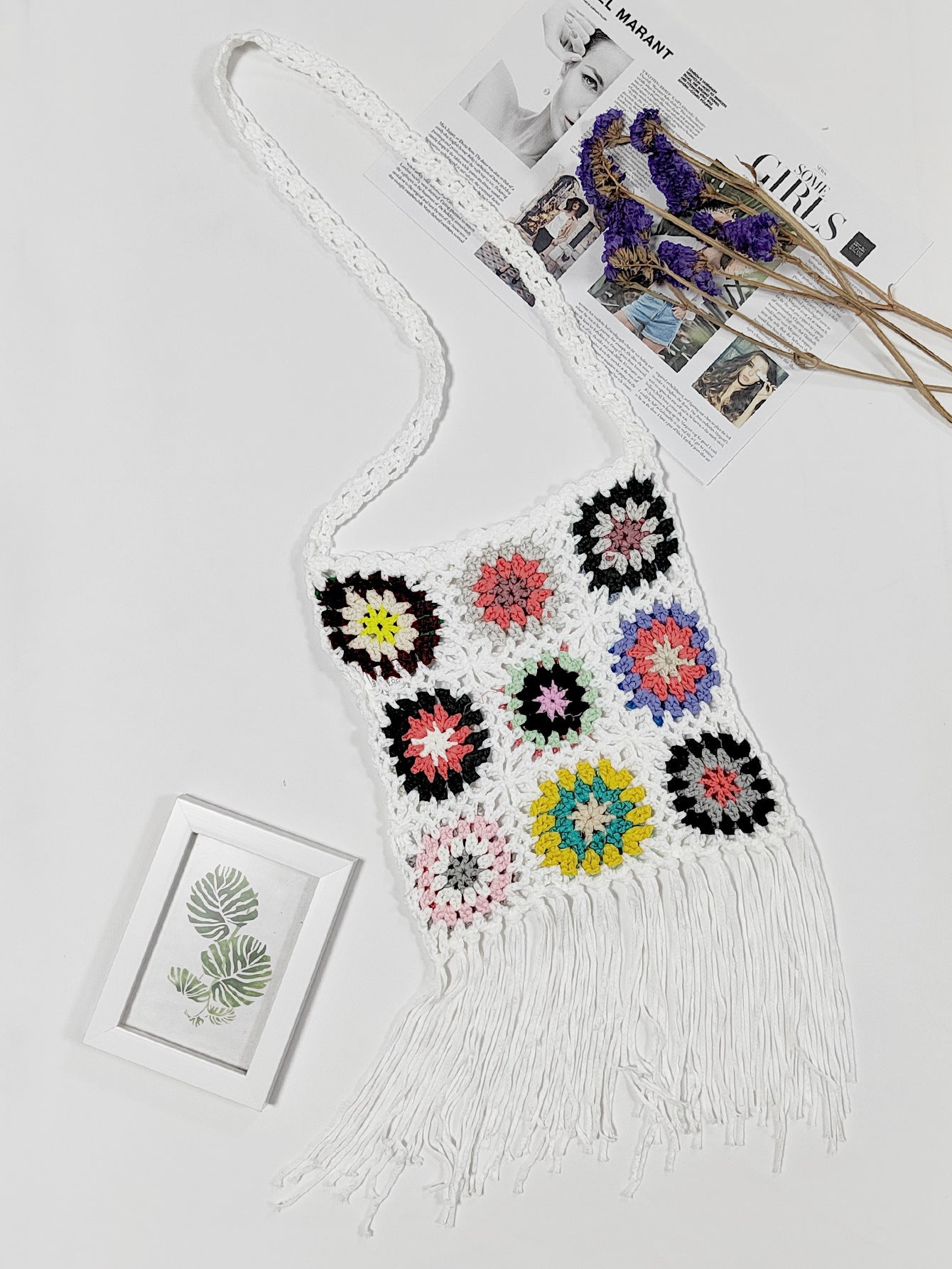 Sac bandoulière en crochet boho pour femmes Chic und Stil