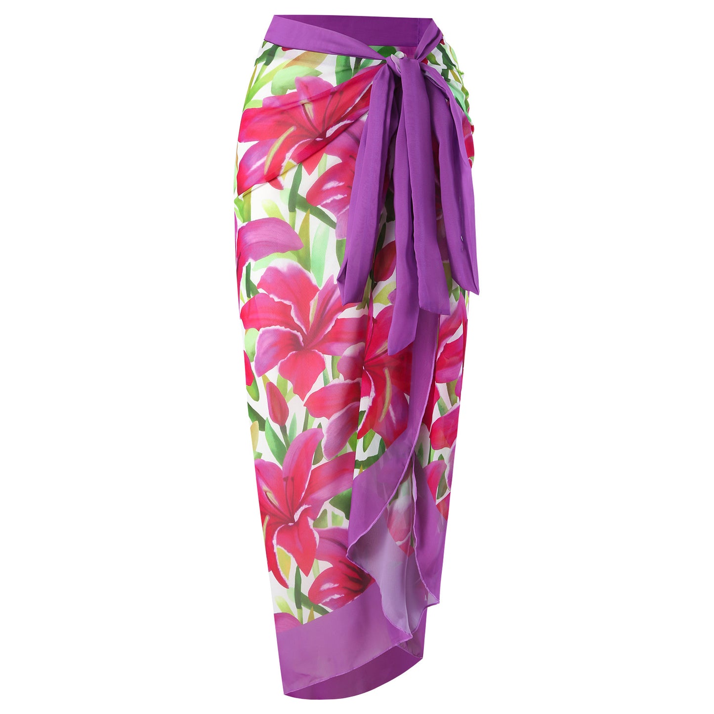 Maillot de bain une pièce pour femme avec jupe portefeuille florale et décolleté plongeant Chic und Stil