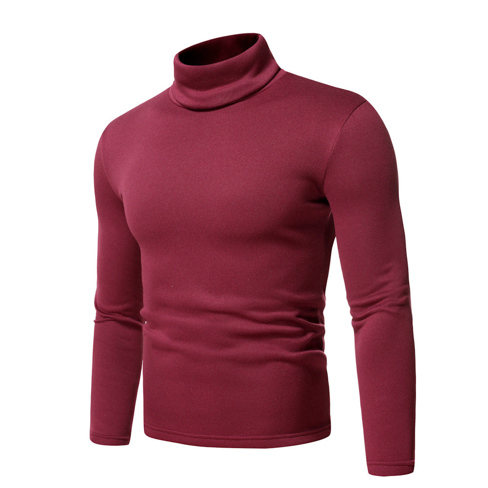 Pull à col roulé pour hommes en mélange de coton de haute qualité avec coupe ajustée Chic und Stil