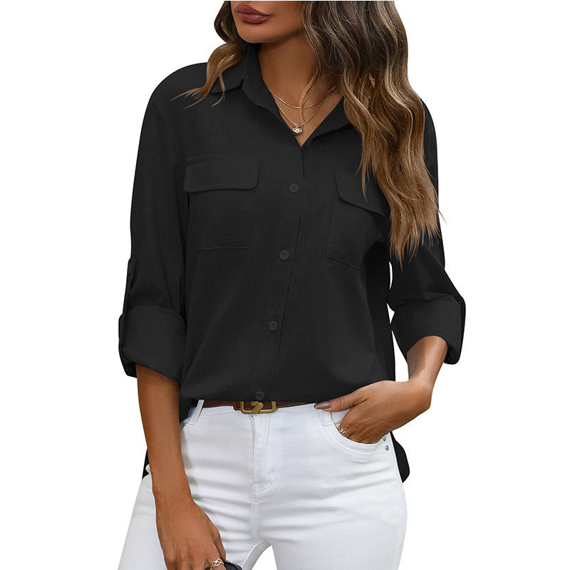 Blouse à manches longues tendance pour dames Chic und Stil
