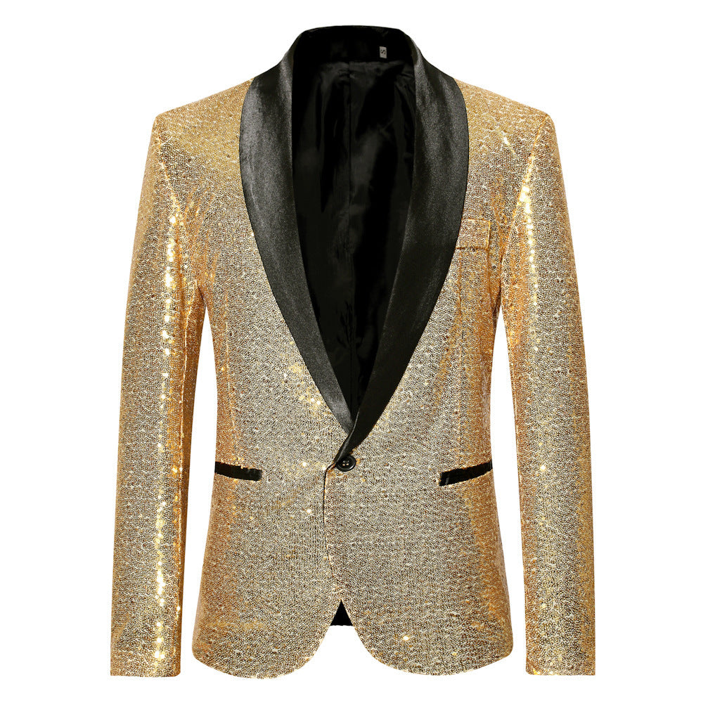 Blazer élégant pour hommes en sequins au coupe moderne Chic und Stil