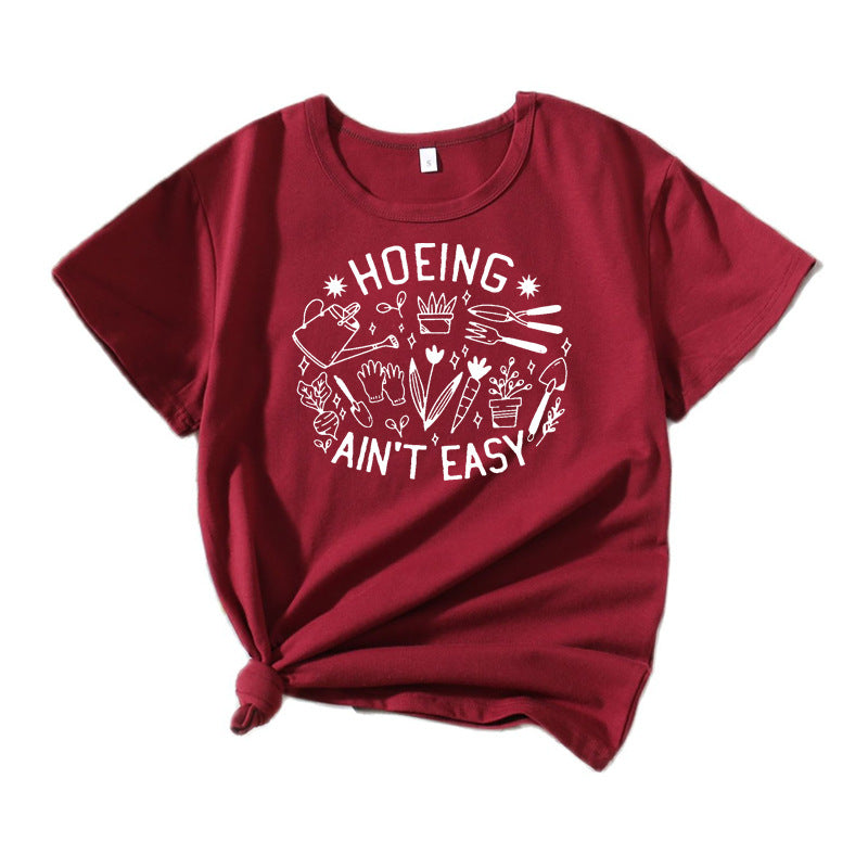 T-shirt humor de jardin décontracté pour dames Chic und Stil