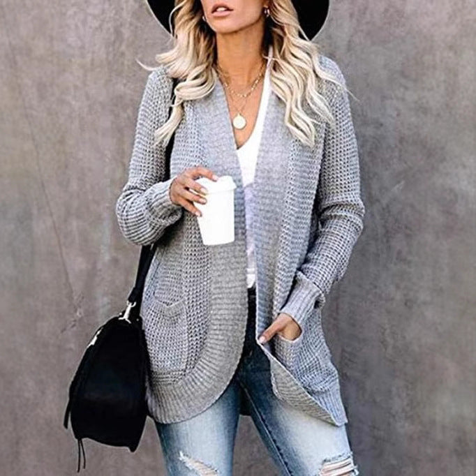 Cardigan en tricot pour femmes avec poches pratiques et structure aérienne Chic und Stil