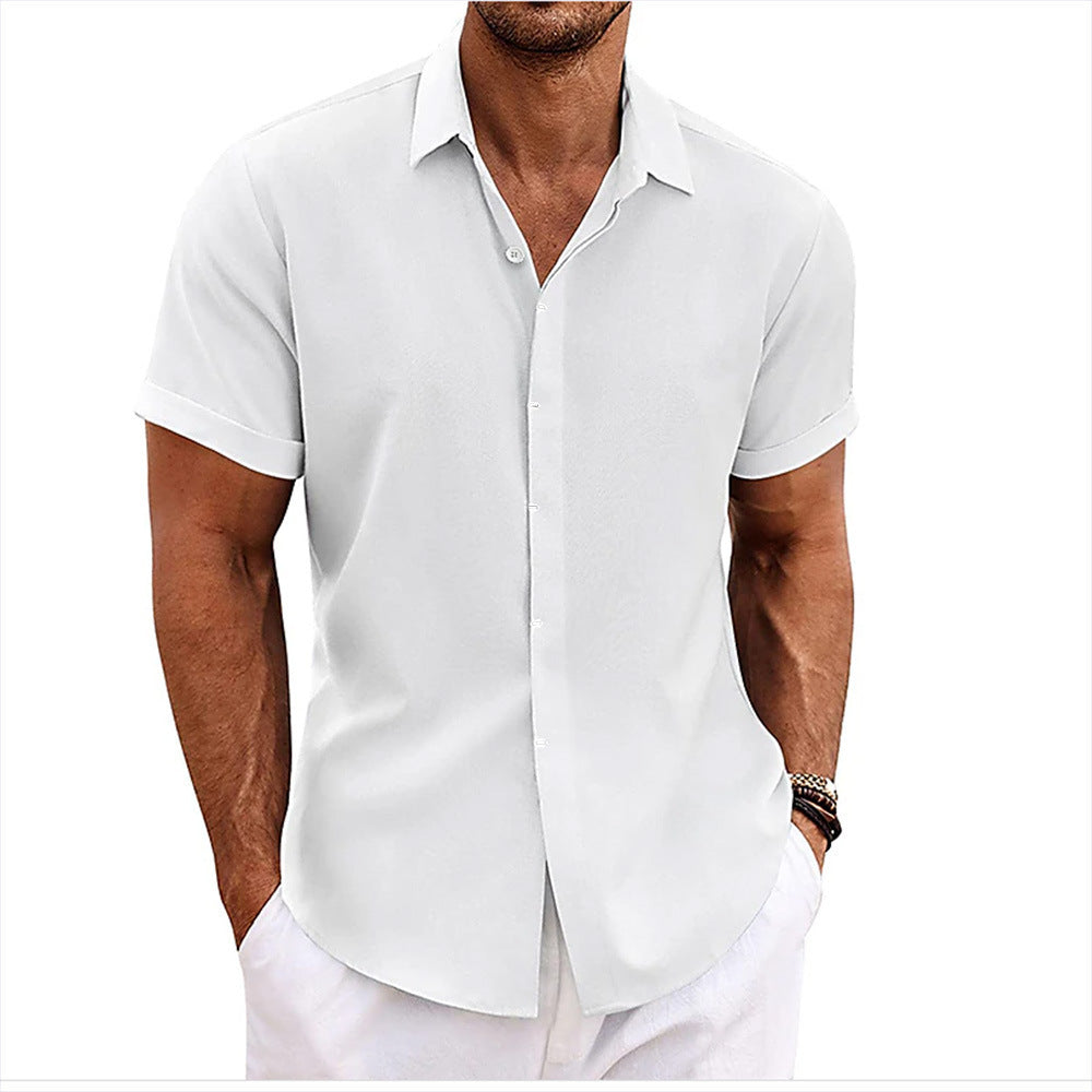 Chemise à manches courtes pour hommes en coton léger avec un confort de port agréable Chic und Stil
