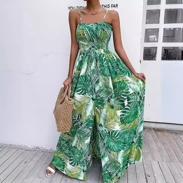 Robe maxi femme avec bretelles spaghetti ajustables Chic und Stil