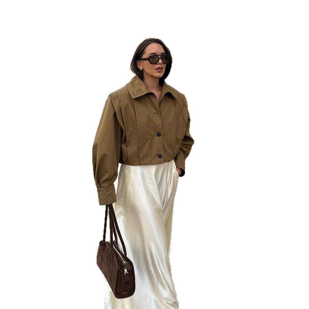 Veste blouson féminine élégante avec des manches volumineuses Chic & Stil