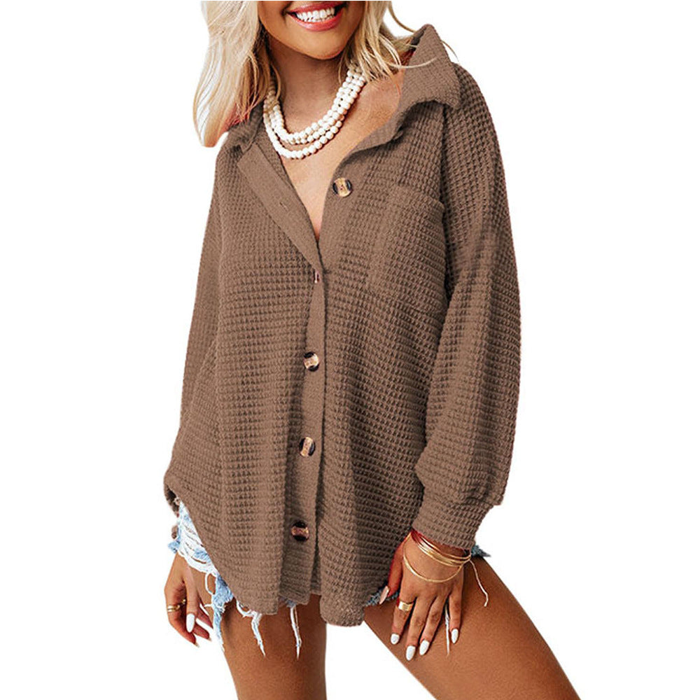 Veste en chemise à carreaux décontractée pour femmes avec patte de boutonnage Chic und Stil