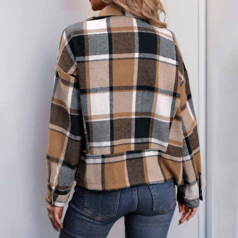 Blazer-vest pour femmes à carreaux avec coupe décontractée Chic und Stil
