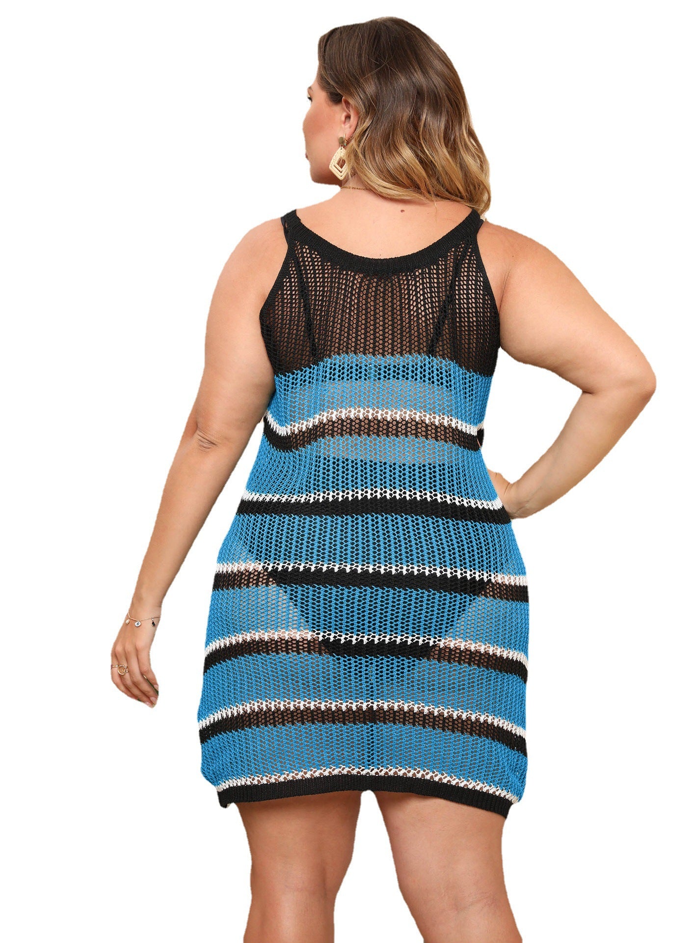 Robe de plage en tricot aérien pour femmes Cover-Up Chic und Stil