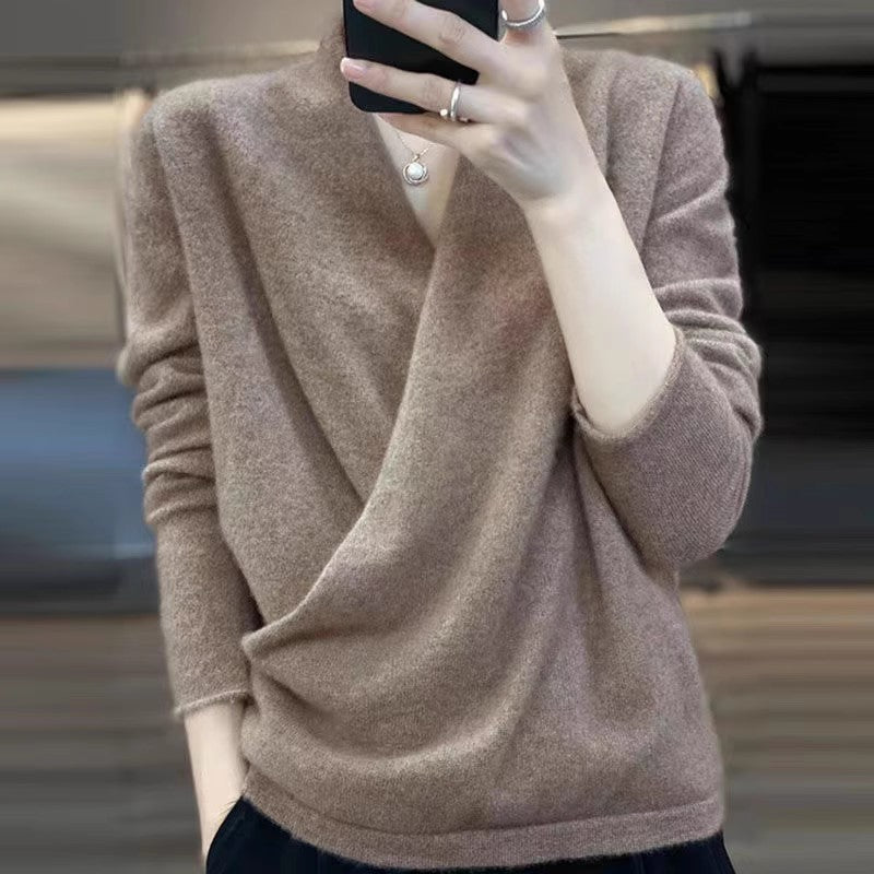 Pull enveloppant élégant pour femmes Chic und Stil