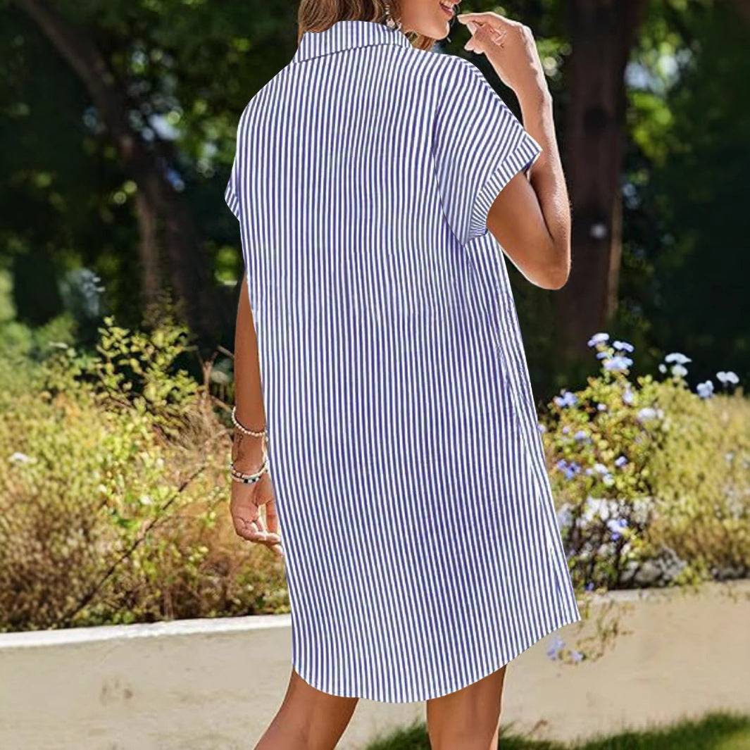 Robe chemise décontractée à boutons pour dames Chic und Stil