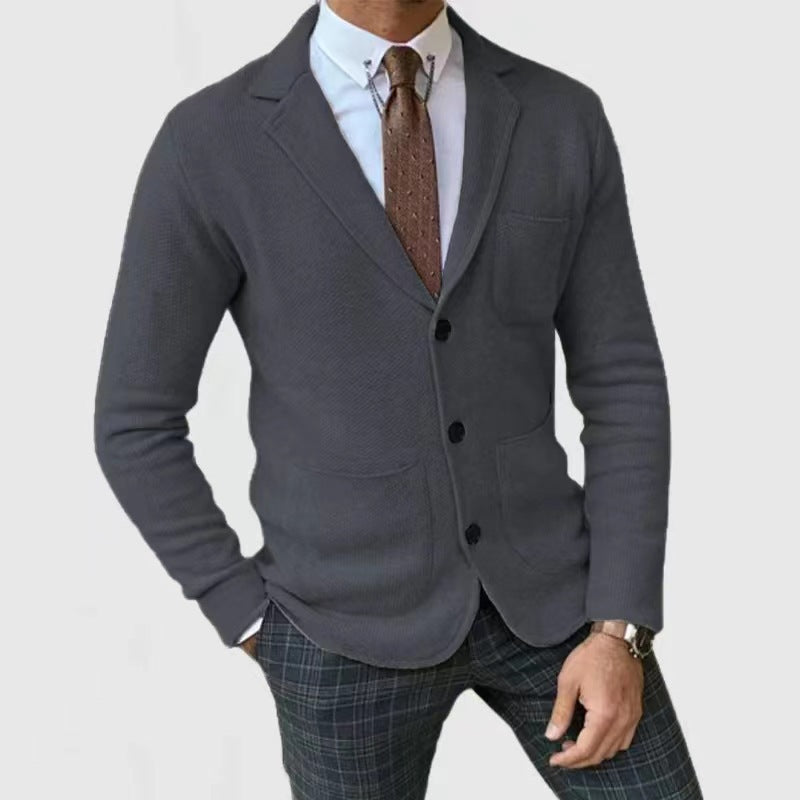 Blazer en tricot pour homme avec grandes poches et coupe moderne Chic und Stil