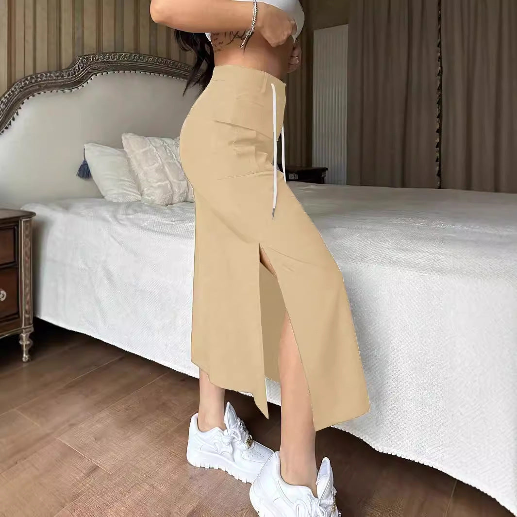 Jupe maxi cargo pour femmes avec poches pratiques et taille élastique Chic und Stil