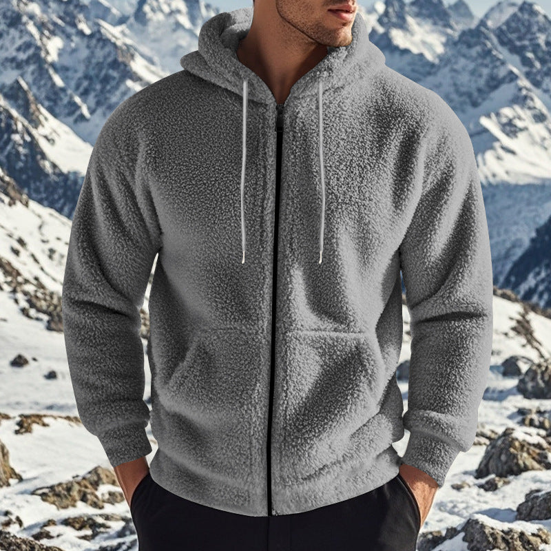 Veste à capuche en polaire pour hommes avec poches pratiques et coupe moderne Chic und Stil